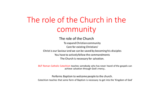 role of church in society essay