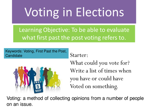 First past the post - voting system UK Elections (GCSE Citizenship)
