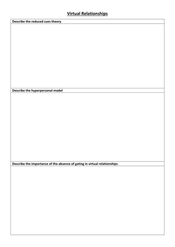 Virtual Relationships OLD SPEC