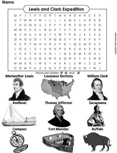 Lewis and Clark Expedition Word Search