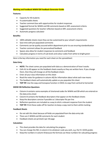 Automated WWW / EBI feedback sheets for summative assessments