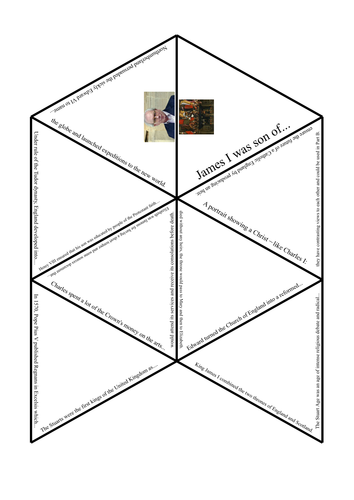 A-level Tudors and Stuarts Tarsia Revision Puzzle