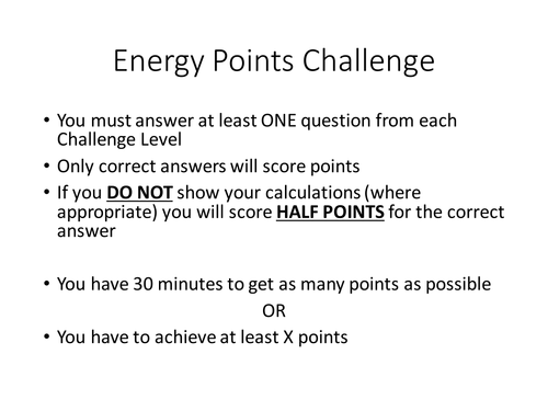 Energy Points Challenge
