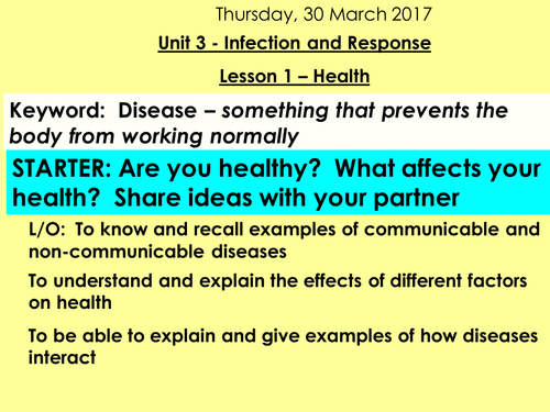 NEW AQA TRILOGY 9-1 BIOLOGY - UNIT 3 INFECTION & RESPONSE