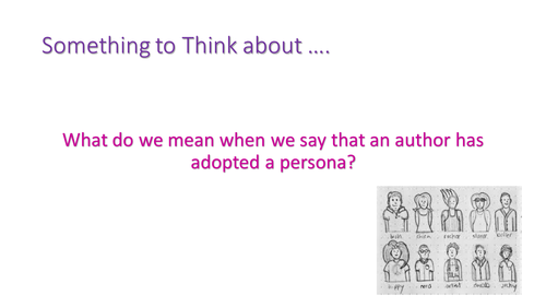 Duffy and Persona - AS Language and Literature