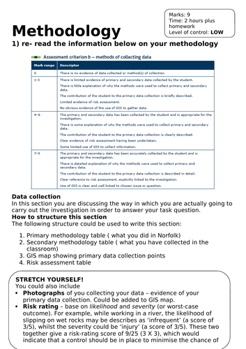 Primary & Secondary Methodology for Geography