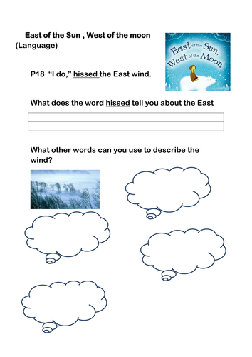 East of the Sun West of the Moon Turquiose Band KS1 Expected Level Reading Activity New Curriculum