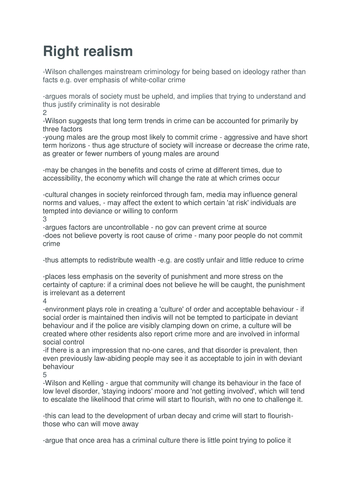Right Realism Explained : Theories and causes of crime – JSJGD