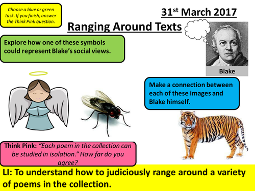 Blake - Songs of Experience - AQA Social Protest: The Tiger, The Angel, The Fly