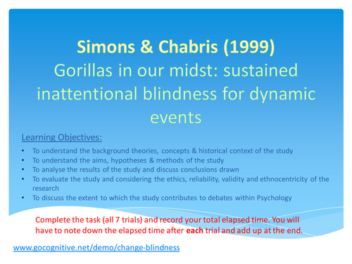Simons & Chabris (1999)