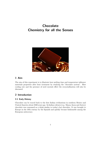 The chemistry of chocolate