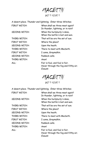 Shakespeare's Macbeth full PowerPoint and resources