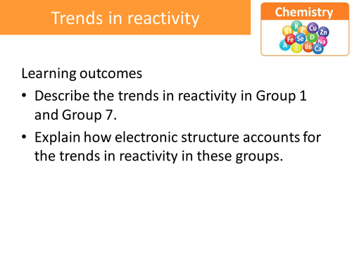 Explaining trends in group 7 and 1 (C2.5 AQA GCSE)