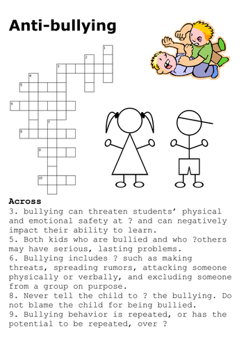 Anti-bullying Crossword