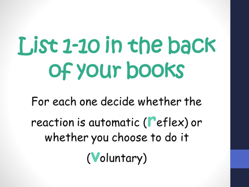 B10.3 Reflex actions