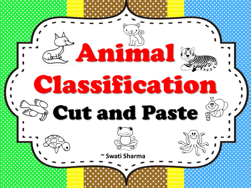 Animal Classification Cut and Paste