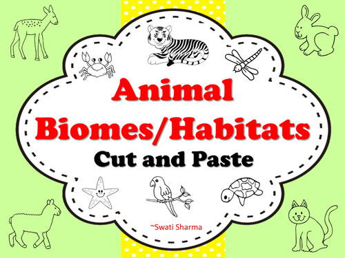 Animal Biomes Habitats Cut and Paste