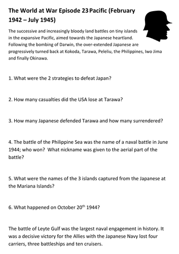 The World at War Episode 23 Pacific (February 1942 – July 1945)