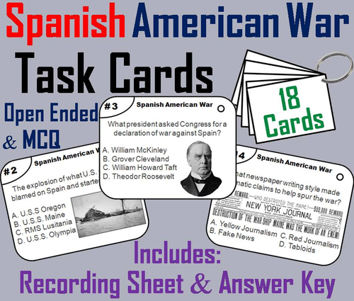 Spanish American War Task Cards