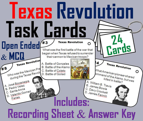 Texas Revolution Task Cards
