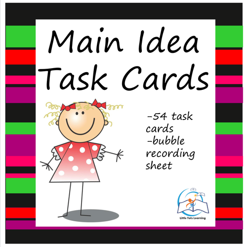 main-idea-task-cards-teaching-resources