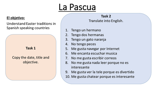 Easter in Spanish speaking countries lesson