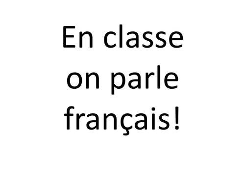 FRENCH CLASSROOM LANGUAGE POSTERS