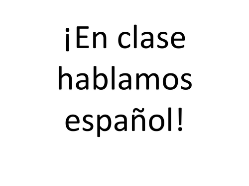 SPANISH CLASSROOM LANGUAGE POSTERS