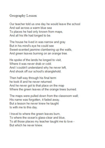 Year 6 poetry comprehension pdf picture