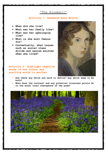 OCR GCSE LITERATURE YOUTH AND AGE POETRY WORKBOOK- First 3 poems