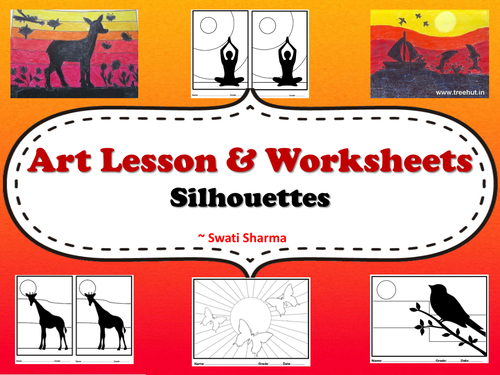 Art Lesson and Worksheets Silhouette Sunsets
