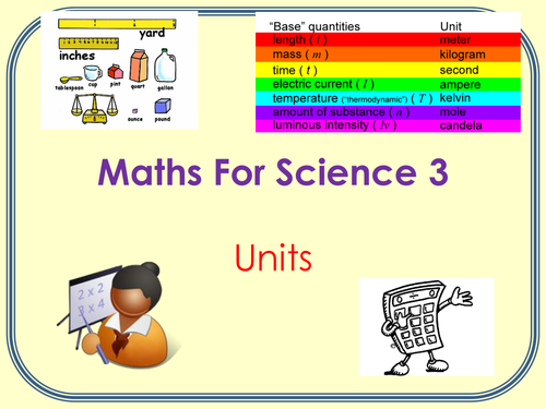 Maths for Science - Units, Graphs, Ratios & Percentages (GCSE)