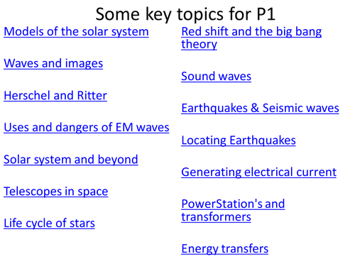 Edexcel Core Physics key areas revision powerpoint