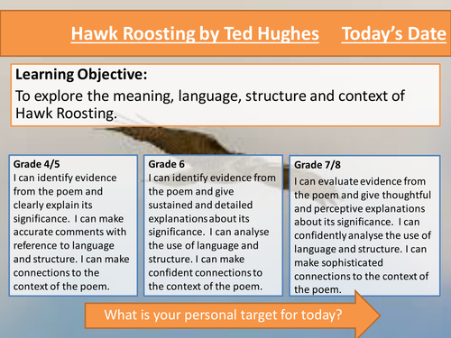 Hawk Roosting by Ted Hughes - Poem Analysis - Eduqas Poetry Anthology