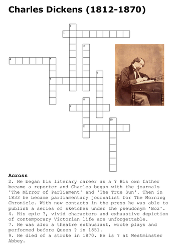 Charles Dickens (1812-1870) Crossword