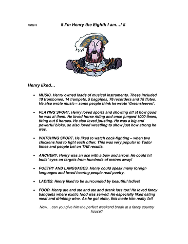 Henry VIII personality