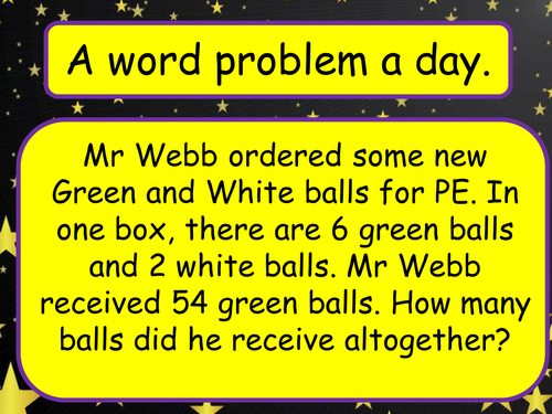 Year 6 SATs revision - a word problem a day