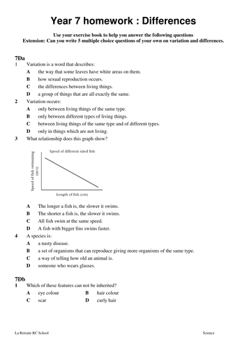 Variation (Differences)