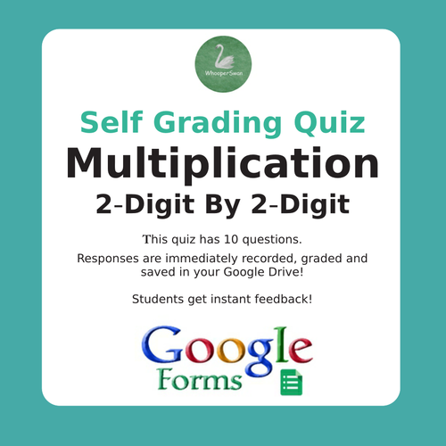 Multiplication Quiz - 2-Digit By 2-Digit (Google Forms)