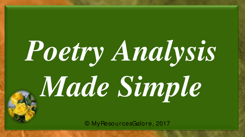 Poetry Analysis Made Simple