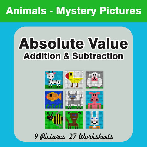 Absolute Value (Addition & Subtraction) Mystery Pictures