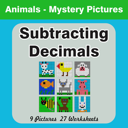 Subtracting Decimals Mystery Pictures