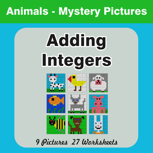 Adding Integers Mystery Pictures