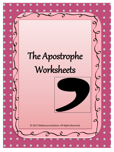 The Apostrophe Worksheets