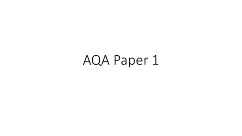 AQA Paper 1 Checklist Success Criteria for questions 2, 3 and 4