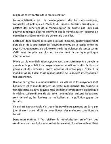 Globalization essay ideas image