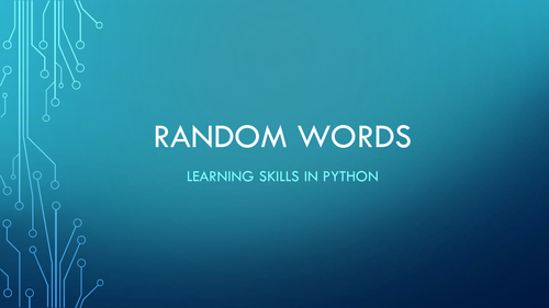 Random Words in Python