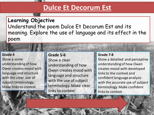 Dulce Et Decorum Est by Wilfred Owen - Poem Analysis - Eduqas Poetry Anthology