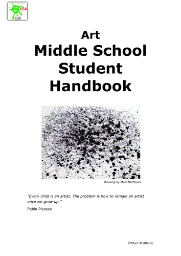 Art. Middle school student handbook