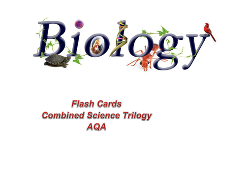AQA trilogy GCSE Biology FLash Cards